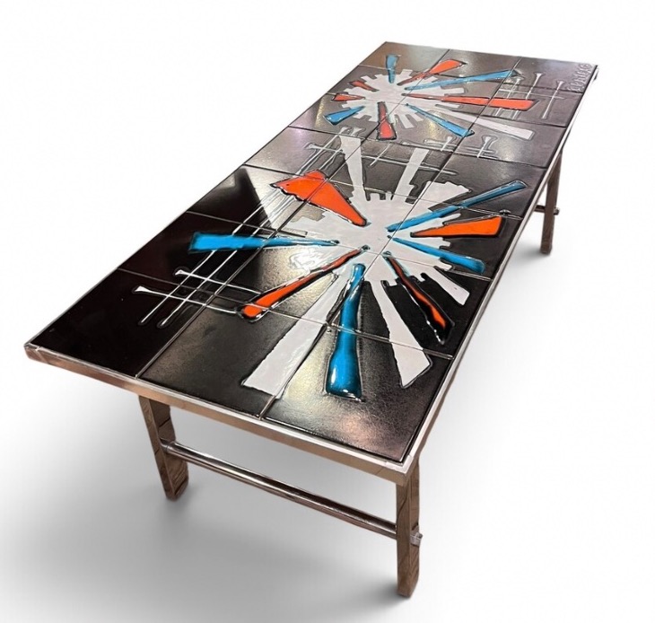 Ceramic Coffee Table, Circa 1970, By Antonio De Nisco (1924–2008)-photo-1